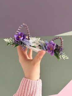Заколки фіолетові вушка котика UA-0153 фото